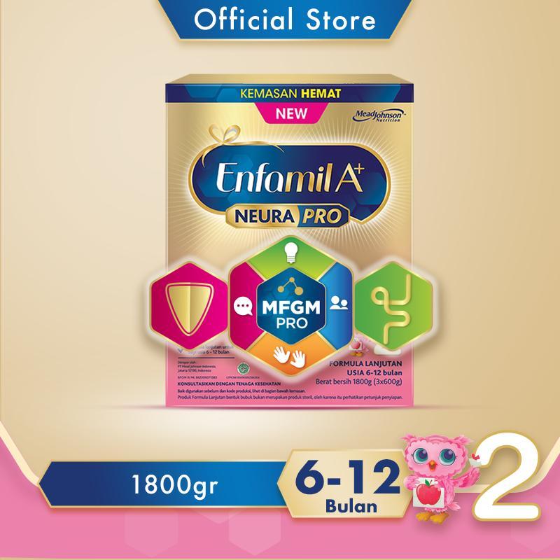 Enfamil A+ 2 Susu Formula Bayi 6 - 12 Bulan Plain 1800 gr